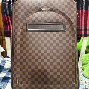 Louis Vuitton Dark Brown Checkered Travel Bag size 55